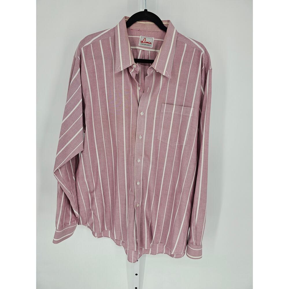 Lim's Men's Long Sleeve Button Down Purple Casual Shirt Size XXL